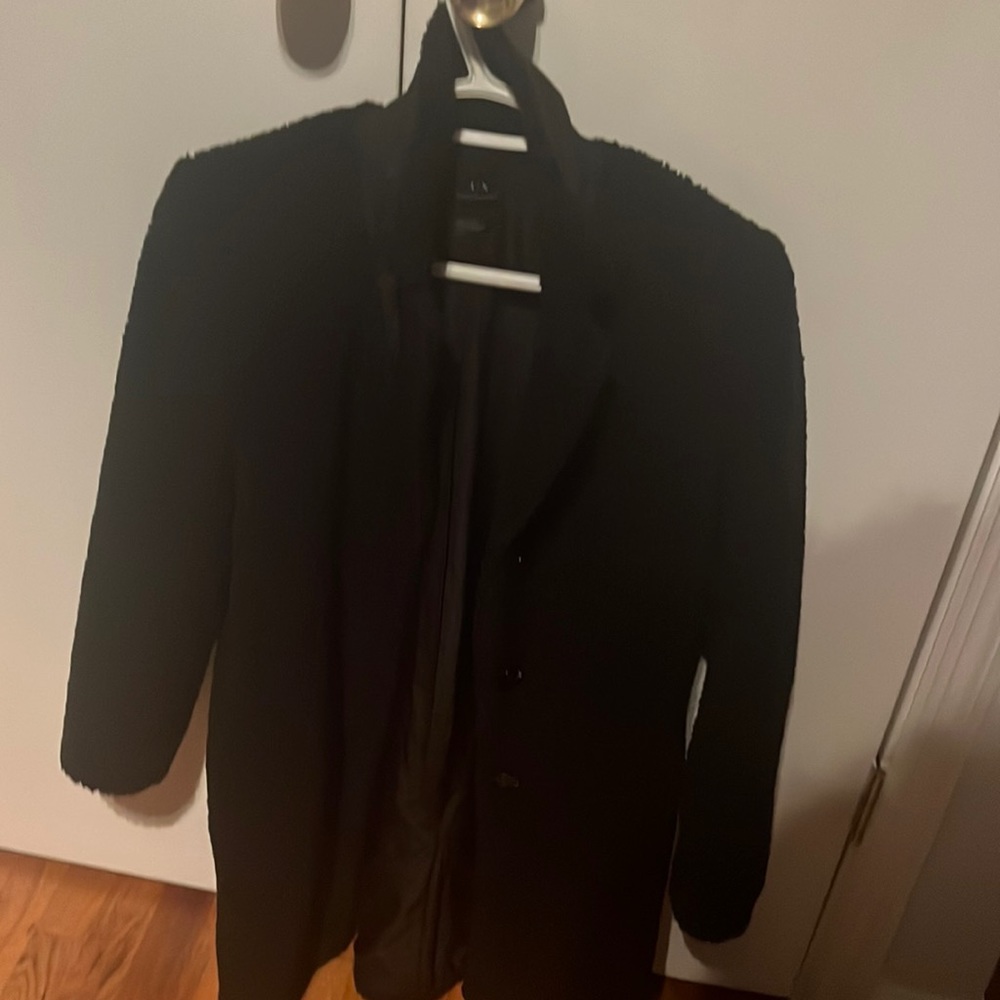 Black Armani fur coat